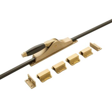Pomp espagnolet Klassiek messing getrommeld met stangense..., Ophalen of Verzenden, Nieuw, Koper of Messing, Overige typen