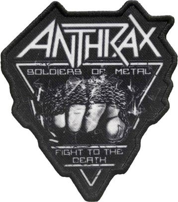 Anthrax - Soldier of Metal - Patch officiële merchandise, Verzamelen, Ophalen of Verzenden, Nieuw, Kleding