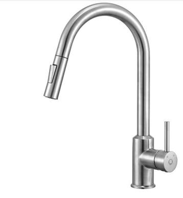 Keukenkraan met Uittrekbare Uitloop – 2 Straalsoorten –, Ophalen of Verzenden, Nieuw, Chroom, Douche