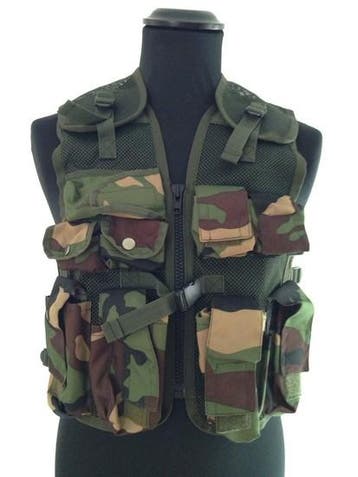Kinder Tactical Vest kids leger camouflage, Verzamelen
