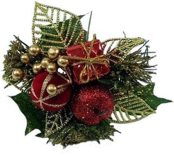 Kerstbijsteker Rood Goud Appel Cadeautje en Besjes doos, Ophalen of Verzenden, Nieuw