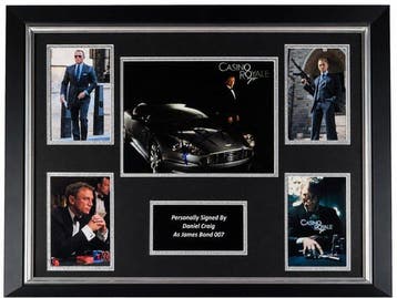 James Bond 007: Casino Royale - Daniel Craig Signed Framed, Nieuw