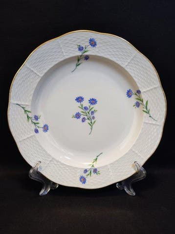 Herend - Bord - großer Teller Ø 25,1 cm Blumenmalerei Blaue