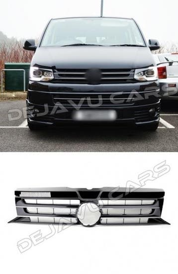 Front Grille glans zwart voor Volkswagen Transporter T5, Ophalen of Verzenden