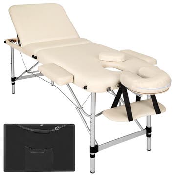 3 zones massagetafel met 5cm vulling en aluminiumframe - bei, Sport en Fitness, Verzenden, Nieuw