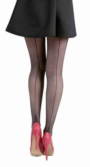 Pamela Mann, Black seamed tights size 20-26, XXL, Kleding | Dames, Verzenden