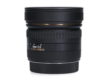 Sigma 8mm F3.5 EX DG Fisheye - Canon - Fisheye, Ophalen of Verzenden, Zo goed als nieuw, Canon