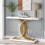 Luxe Consoletafel Goud met Marmerlook of Houtlook - Nieuw, Antiek en Kunst, Verzenden