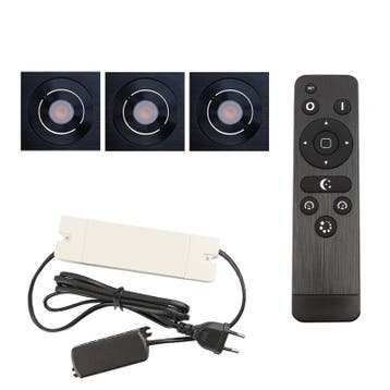 3 kantelbare veranda spots Rona vierkant, IP44, met, Tuin en Terras, Buitenverlichting, Ophalen of Verzenden, Nieuw