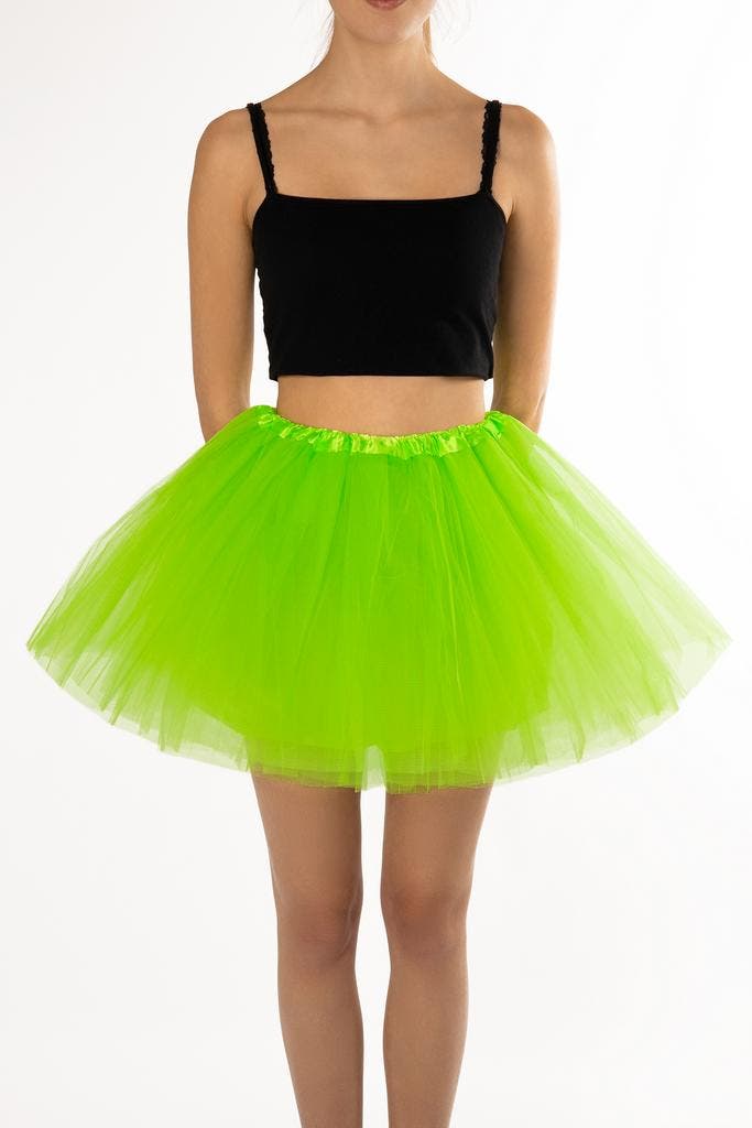 KIMU® Tutu Lime Groen Tule Rokje 110 116 122 128 134 140 Lim, Kinderen en Baby's, Carnavalskleding en Verkleedspullen, Meisje