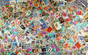 Wereld - Duizenden wereldwijde en Duitse postzegels uit de, Gestempeld