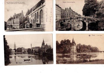 België - Partij van 450 kaarten: 140 Brugge; 106 De Panne;, Gelopen