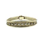 Gouden armband met diamant; 0,27 ct. | 19 cm, Gebruikt, Overige kleuren, Ophalen of Verzenden, Met edelsteen