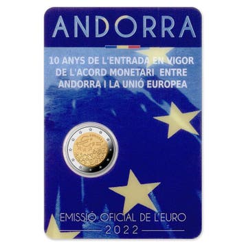 Andorra 2 Euro 10 Jaar Euro 2022, Postzegels en Munten, Munten | Europa | Euromunten, Verzenden