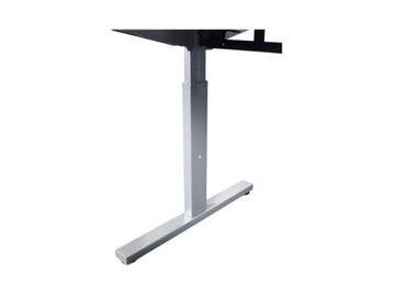 Recht T-poot bureau, 160x80cm, ahorn-aluminium, Huis en Inrichting, Ophalen of Verzenden, Gebruikt