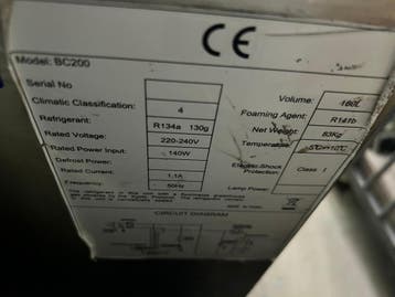 Koelkast Model bc200, Ophalen of Verzenden, Gebruikt