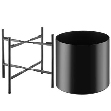 Plantenstandaard Mine, 2-delige set, gepoedercoat staal, Verzenden, Nieuw