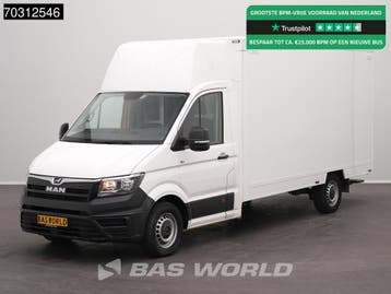 MAN TGE 3.100 433cm Bakwagen Achterdeuren Zijdeur Camera Eur, Stof, Gebruikt, Euro 6, MAN