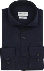 Profuomo Overhemd Peached Twill Flanel Navy maat 42 Heren, Kleding | Heren, Overhemden, Verzenden, Nieuw, Blauw, Profuomo