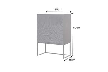 Highboard ORBIT 120cm 3D optik mangohout zwart - 47606, Ophalen of Verzenden, Nieuw