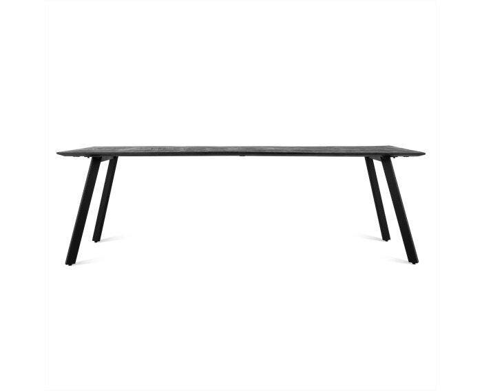 Eettafel Berlin mangohout 220 cm - Zwart, Huis en Inrichting, Tafels | Eettafels, Nieuw, Ophalen of Verzenden