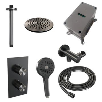 Brauer Gunmetal Carving Thermostatische Regendoucheset, Ophalen of Verzenden, Nieuw