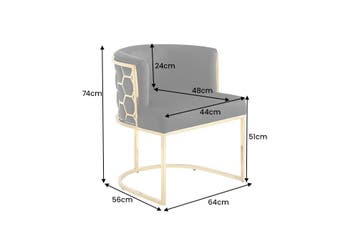 Stoel ELEGANCE, zwart fluweel met goudkleurig, Huis en Inrichting, Stoelen, Ophalen of Verzenden, Nieuw