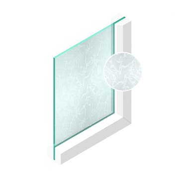 Ijsbloemglas 4 mm, Ophalen of Verzenden, Nieuw