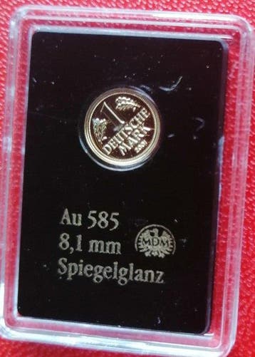 Duitsland. 1 Deutsche Mark 2001, Goldmark, 0.28 gr. (Zonder