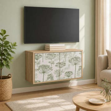 vidaXL Wandgemonteerd tv-meubel GOTHA 69 x 33 x 40 cm Sonoma, Minder dan 50 cm, Verzenden, Nieuw, Minder dan 100 cm