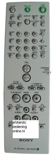 Afstandsbediening Sony rm-ss200 hcd-ea20 dav-ea20, Ophalen of Verzenden, Nieuw, Origineel