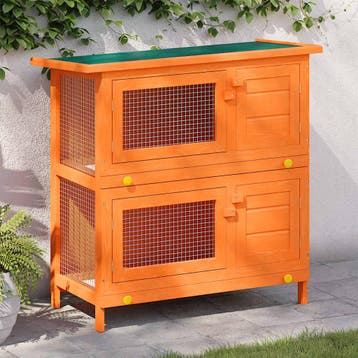 vidaXL Buitenkonijnenhok voor kleine huisdieren, 4 deuren,, Verzenden, Nieuw
