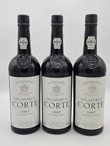 1997 Delaforce Corte - Vintage Port - Porto - 3 Flessen, Verzamelen, Nieuw
