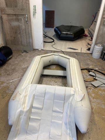 Reparaties aan rib en rubberboot, Watersport en Boten, Rubberboten, Ophalen, Gebruikt