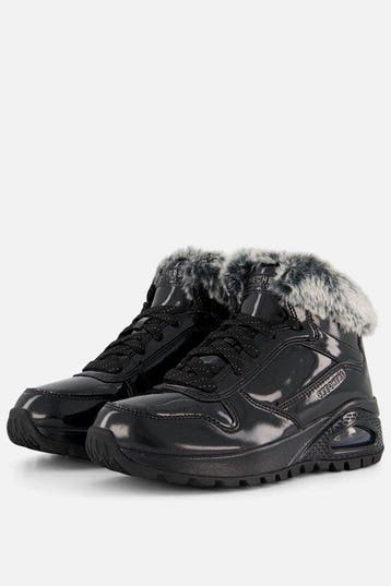 Skechers - maat 38- Uno Rugged Dames Laarzen - Zwart, Verzenden, Nieuw