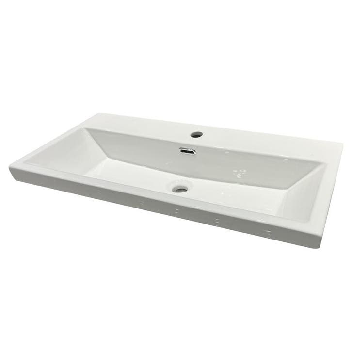 Sani Royal Ceramico Wastafel Compact Keramiek Wit, Doe-het-zelf en Verbouw, Sanitair