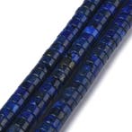 10 x Natuursteen kralen Lapis Lazuli disc 6x3mm (Ø 1mm), Ophalen of Verzenden, Nieuw, Kraal
