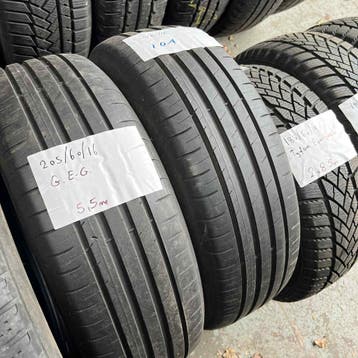 2 x Goodyear Eagle GT 205-60-16 Zomerbanden 5,5mm, Gebruikt, 16 inch, Band(en), Personenwagen