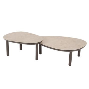 4 Seasons Monroe loungetafels Ø65xH32 cm en Ø80xH27 cm -, Verzenden, Nieuw