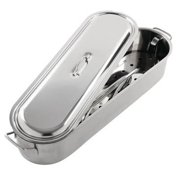 Vispan met inzet | 50cm | 1,83kg | 10(h) x 50(b) x 15,5(d)cm, Verzenden