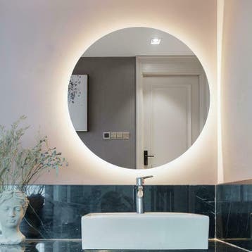 AKTIE: Badkamerspiegel Fenomé Rond met LED Verlichting Warm, Overige typen, Nieuw, Minder dan 25 cm, Minder dan 100 cm