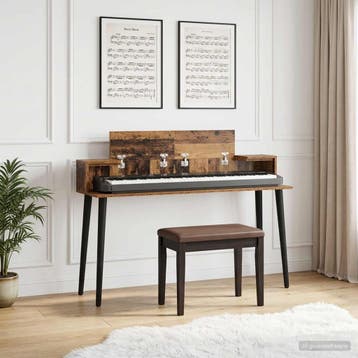 vidaXL studiobureau Oud hout 152 x 36 x 19,5 cm Bewerkt hout, Muziek en Instrumenten, Keyboards, Verzenden, Nieuw
