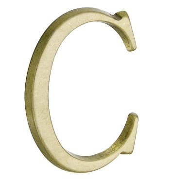 Huisletter C Roman 50 mm messing antiek, Verzenden, Nieuw
