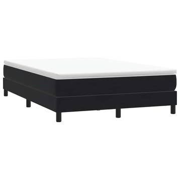 vidaXL Boxspring zonder matras fluweel zwart 140x210 cm, Verzenden, Nieuw, Zwart, Stof