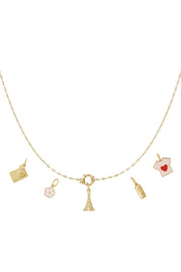 Goudlief Eiffeltoren diy ketting (Hangerkettingen), Verzenden, Nieuw, Zilver, Overige materialen