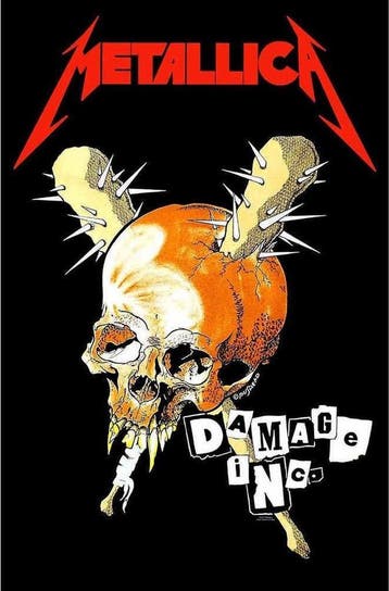 Metallica - Damage Inc. Textielposter officiële merchandise, Verzamelen, Ophalen of Verzenden, Nieuw, Poster, Artwork of Schilderij