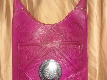 Handgemaakte schouder tas van echte leer - Marokkaanse tas, Sieraden, Tassen en Uiterlijk, Nieuw