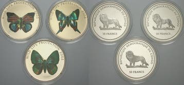 3 x 10 Francs 2002 Congo Democrat Republik, Verzenden
