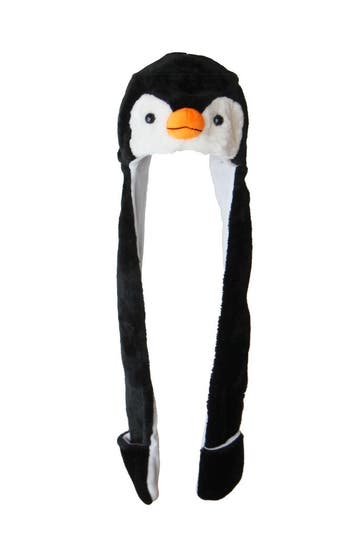 KIMU® Muts Wanten Pinguin Sjaalmuts met Oortjes Zwart Wit Vo, Ophalen of Verzenden, Nieuw