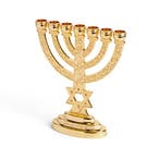 Menorah, leuke kleine menorah van 10 cm - goud-kleurig m..., Nieuw